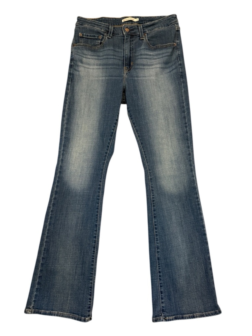 Levi’s 725 High Rise Bootcut Jeans Medium Blue Wash Stretch Denim 31 Fits 29x30
